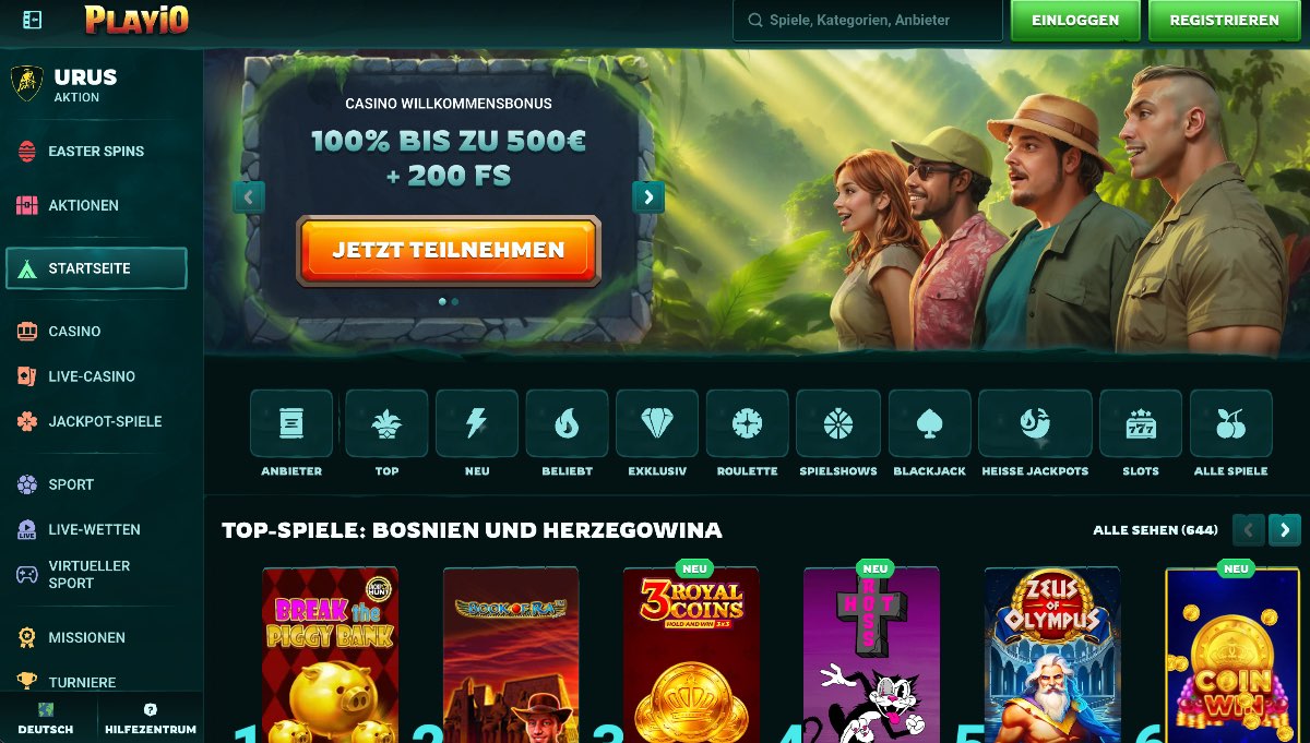 Playio überzeugt in der Auswahl der casino ohne oasis als einziger Anbieter mit einem innovativen Bonus Shop, in dem Spieler ihre gesammelten Treuepunkte direkt gegen Freispiele eintauschen können.
